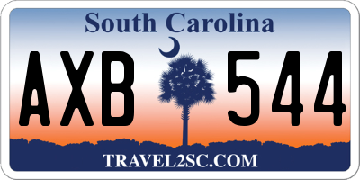 SC license plate AXB544