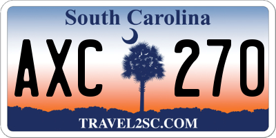 SC license plate AXC270