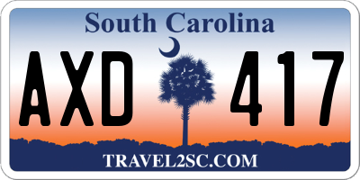 SC license plate AXD417