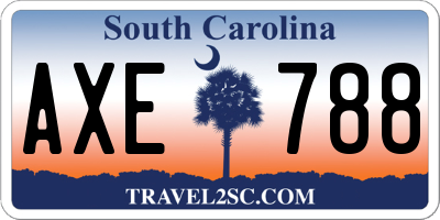 SC license plate AXE788