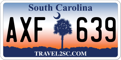 SC license plate AXF639