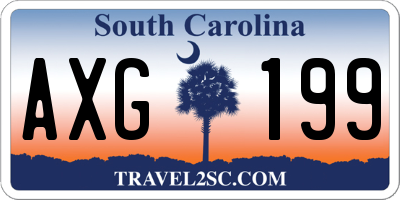 SC license plate AXG199