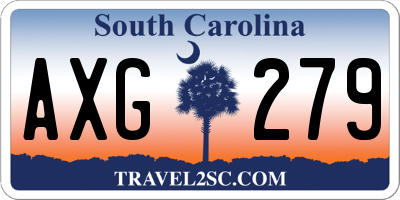 SC license plate AXG279