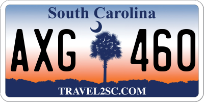 SC license plate AXG460