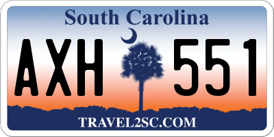 SC license plate AXH551