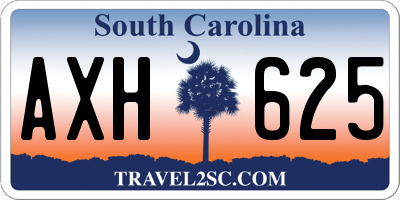 SC license plate AXH625