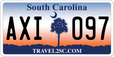SC license plate AXI097