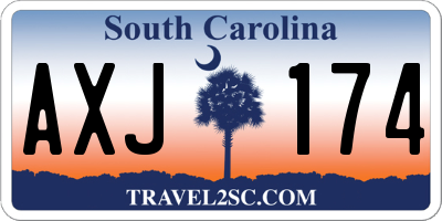 SC license plate AXJ174