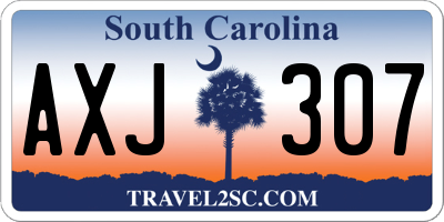 SC license plate AXJ307