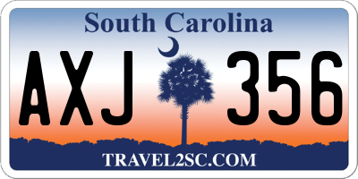 SC license plate AXJ356
