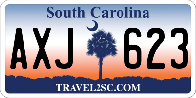 SC license plate AXJ623