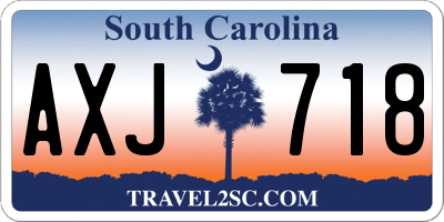 SC license plate AXJ718