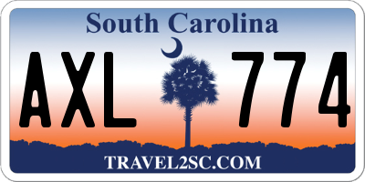 SC license plate AXL774