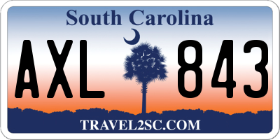 SC license plate AXL843