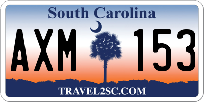 SC license plate AXM153