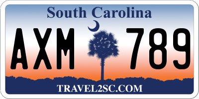 SC license plate AXM789