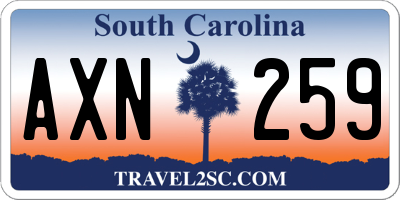 SC license plate AXN259