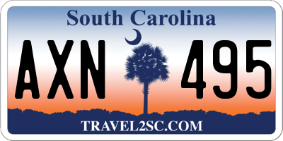 SC license plate AXN495