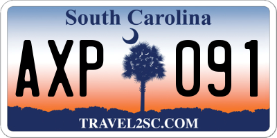 SC license plate AXP091