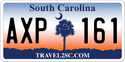 SC license plate AXP161