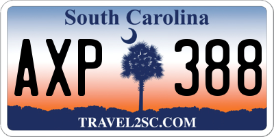 SC license plate AXP388