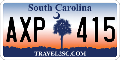 SC license plate AXP415