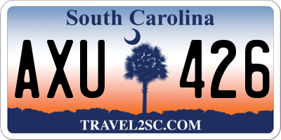 SC license plate AXU426