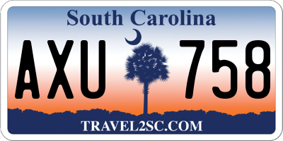 SC license plate AXU758