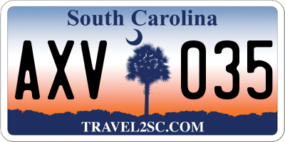 SC license plate AXV035