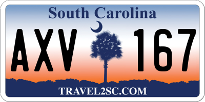 SC license plate AXV167