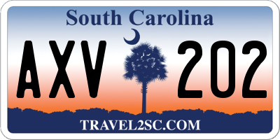 SC license plate AXV202