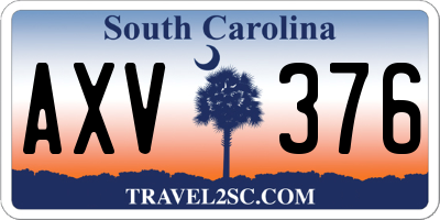 SC license plate AXV376