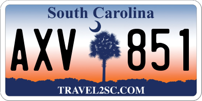 SC license plate AXV851
