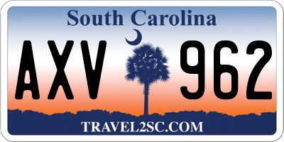 SC license plate AXV962