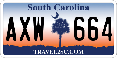 SC license plate AXW664