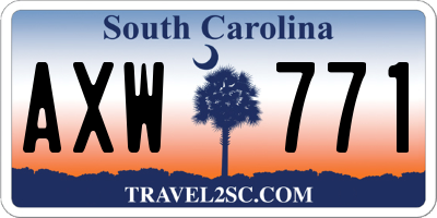 SC license plate AXW771