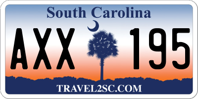 SC license plate AXX195