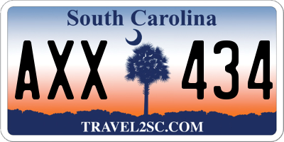SC license plate AXX434