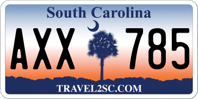 SC license plate AXX785