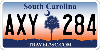 SC license plate AXY284