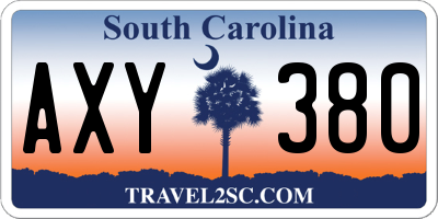 SC license plate AXY380