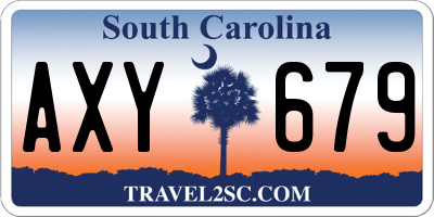 SC license plate AXY679