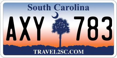 SC license plate AXY783