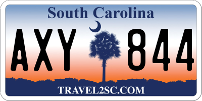 SC license plate AXY844