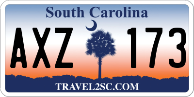 SC license plate AXZ173