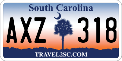 SC license plate AXZ318