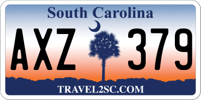 SC license plate AXZ379