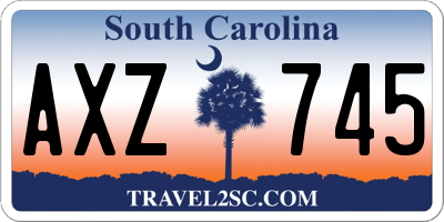 SC license plate AXZ745
