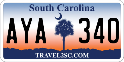 SC license plate AYA340