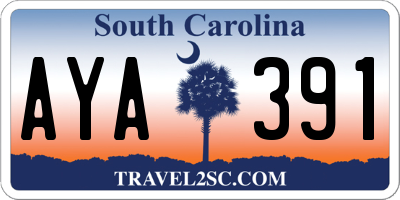 SC license plate AYA391